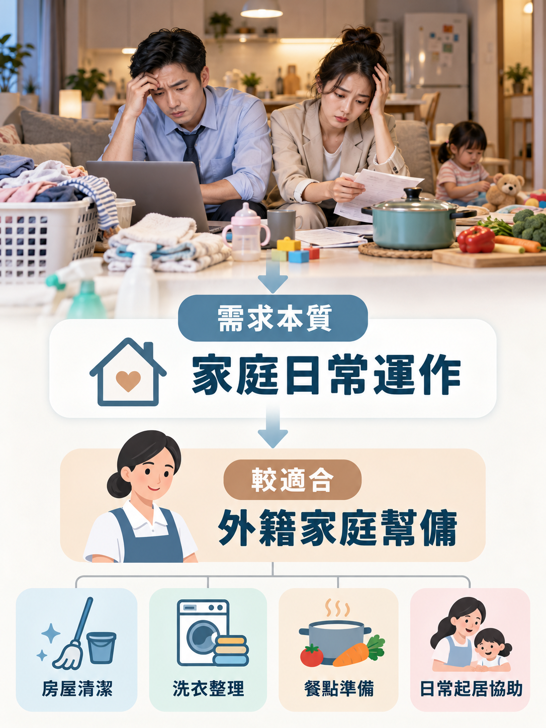 家庭日常運作與外籍家庭幫傭